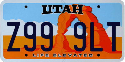 UT license plate Z999LT