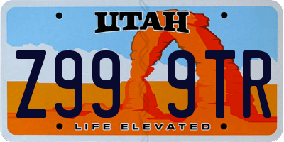 UT license plate Z999TR