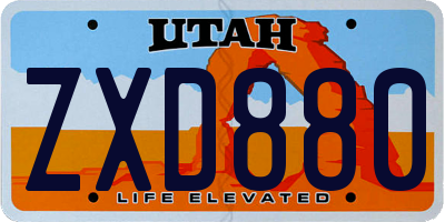 UT license plate ZXD880