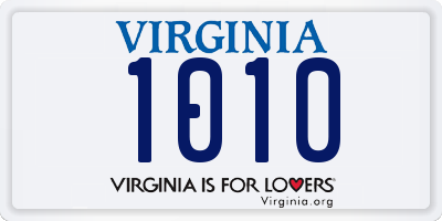 VA license plate 1010
