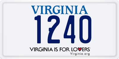 VA license plate 1240