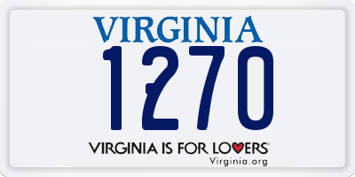 VA license plate 1270