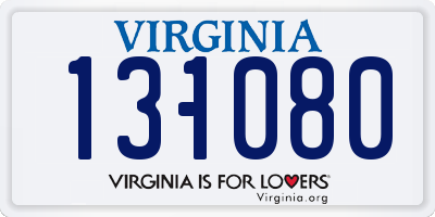 VA license plate 131080