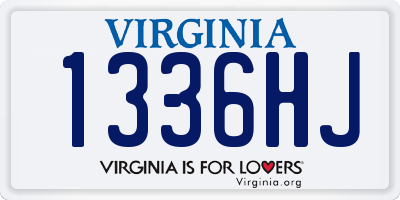 VA license plate 1336HJ