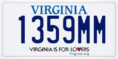 VA license plate 1359MM