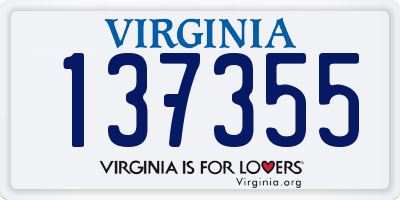 VA license plate 137355