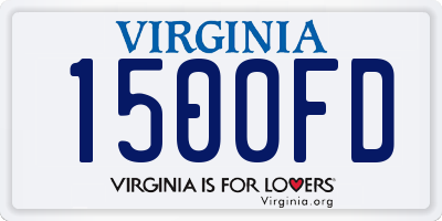 VA license plate 1500FD