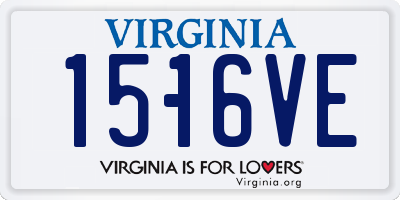 VA license plate 1516VE