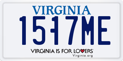 VA license plate 1517ME