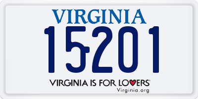 VA license plate 15201