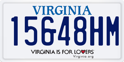 VA license plate 15648HM