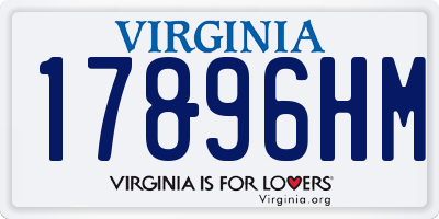VA license plate 17896HM