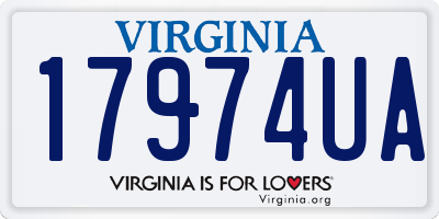 VA license plate 17974UA