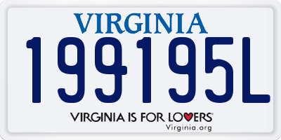 VA license plate 199195L