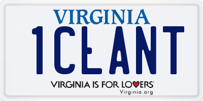 VA license plate 1CLANT