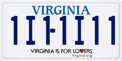 VA license plate 1I11I11
