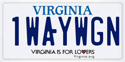 VA license plate 1WAYWGN