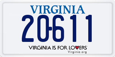 VA license plate 20611