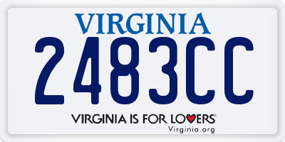 VA license plate 2483CC