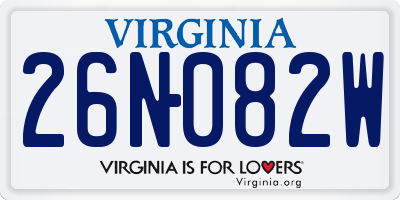 VA license plate 26N082W