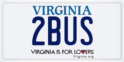 VA license plate 2BUS