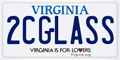 VA license plate 2CGLASS
