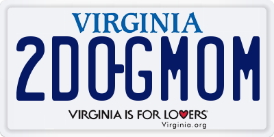 VA license plate 2DOGMOM