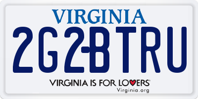 VA license plate 2G2BTRU