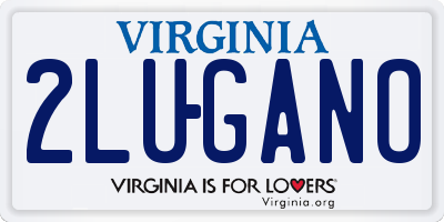 VA license plate 2LUGANO