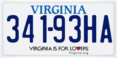 VA license plate 34193HA
