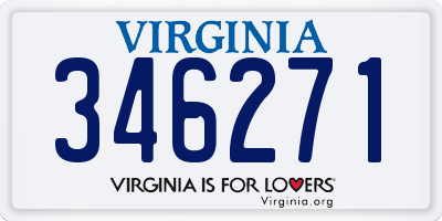 VA license plate 346271