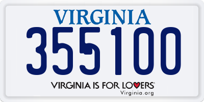 VA license plate 355100