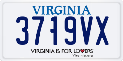 VA license plate 3719VX
