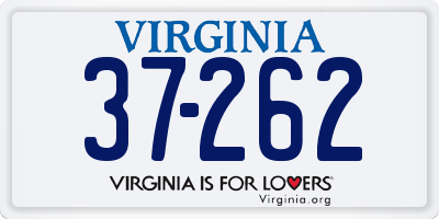 VA license plate 37262