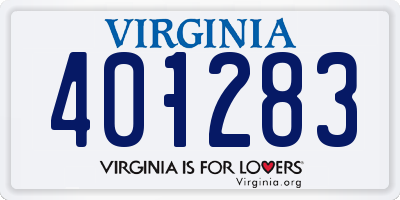 VA license plate 401283