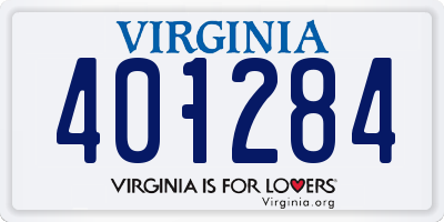 VA license plate 401284