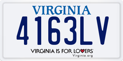 VA license plate 4163LV