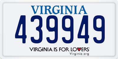 VA license plate 439949