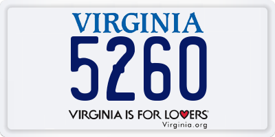 VA license plate 5260