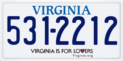 VA license plate 5312212