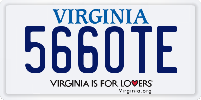 VA license plate 566OTE