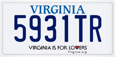VA license plate 5931TR