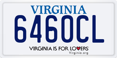 VA license plate 6460CL