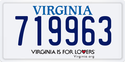 VA license plate 719963