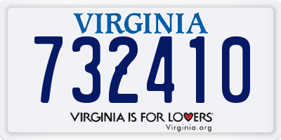 VA license plate 732410
