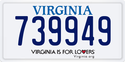 VA license plate 739949