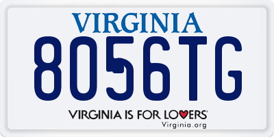 VA license plate 8056TG