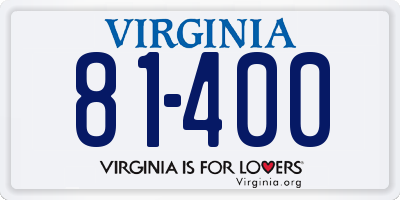 VA license plate 81400