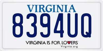 VA license plate 8394UQ