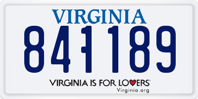 VA license plate 841189